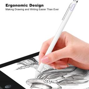 img 3 attached to 🖊️ Fine Point Stylus Pen for Touch Screens: Digital Pencil Active Pen Compatible with iPhone, iPad Pro & Tablets