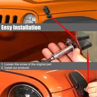 π gohawkteq anti-theft locking hood latch kit for 2007-2017 jeep wrangler jk jku g011jp logo