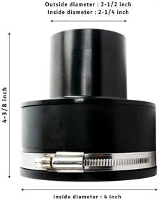 img 3 attached to 🔌 O'SKOOL 4-Inch to 2-1/4-Inch Dust Collector Adapter - Efficient Vacuum Tool Port Fitting