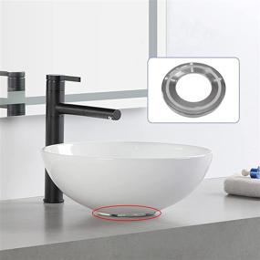 img 3 attached to 💪 Polished Chrome Solid Brass Bathroom Vessel Sink Mounting Ring and Base: Sturdy Gasket for Glass Sink