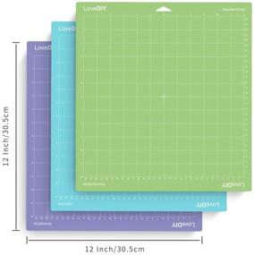 img 3 attached to Набор ковриков LoveDIY Cricut - 3 коврика (StandardGrip, LightGrip, StrongGrip) для Cricut Maker 3/Maker/Explore 3/Air 2/Air/One - 12x12 дюймов клейких ковриков для квилтинга, несколько клейких ковриков для Cricut (Разновидность)