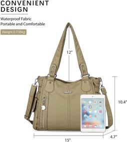 img 3 attached to Shoulder Handbag Top Handle Fashion Satchel Women's Handbags & Wallets for Satchels