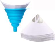 strainer cone silicone funnel filter - efficient & convenient disposable pack (100pcs + bonus silicone funnel filter) logo