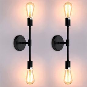 img 3 attached to Industrial Wall Sconces Set Of 2