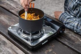 img 1 attached to 🔥 Iwatani Cassette Feu Butane VA-30 Camp Stove - Reliable and Portable Cooking Solution in Black