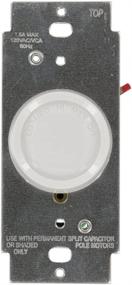 img 1 attached to 🔳 Leviton 6639-10Z Trimatron 1.5A Rotary Quiet Fan Speed Control: Adjustable Control Switch for Whisper-Quiet Fan Operation in White/Ivory/Light Almond