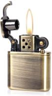 🕰️ bronzy pure copper antique style lift arm oil petrol metal cigarette lighter - vintage elegance with a timeless touch logo