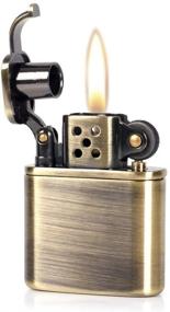 img 4 attached to 🕰️ Bronzy Pure Copper Antique Style Lift Arm Oil Petrol Metal Cigarette Lighter - Vintage Elegance with a Timeless Touch