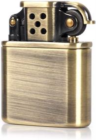 img 2 attached to 🕰️ Bronzy Pure Copper Antique Style Lift Arm Oil Petrol Metal Cigarette Lighter - Vintage Elegance with a Timeless Touch