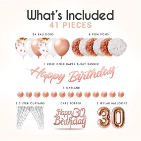 img 3 attached to EpiqueOne Rose Gold Birthday Decoration Party Decorations & Supplies