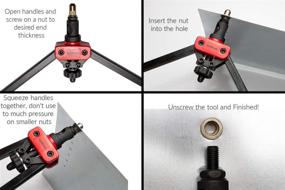 img 2 attached to 🔧 Lu-Hawk 14" Nut Rivet Tool/Nut Setter with Double Compound Hinges for Extra Leverage - Includes 6 Metric Mandrels (M3-M10) for Maximum Size Variety at an Unbeatable Price