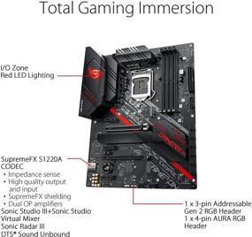 img 1 attached to Материнская плата ASUS ROG Strix B460-H Gaming B460 LGA 1200 ATX для игр (Intel 10-го поколения) - улучшенная с Intel 1Gb LAN, USB 3.2 Gen 2, шапкой Thunderbolt 3, адресуемым разъемом RGB Gen2 и синхронизацией Aura Sync.