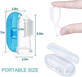 img 2 attached to 👶 Baby Finger Toothbrush: Gentle Silicone Toothbrush for Infant Toddlers, Training, Teething - Soft Brush for Babies & Dogs