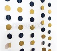 stunning navy blue and gold 5 piece circular dot garlands (each 6.5 feet) - perfect party decorations for birthdays, baby showers, and bridal showers logo