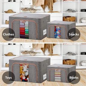 img 2 attached to WestonBasics Stackable Collapsible Organizer Containers Storage & Organization