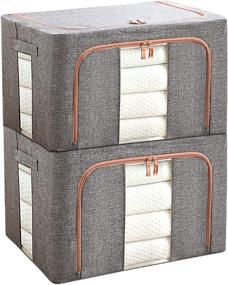 img 4 attached to WestonBasics Stackable Collapsible Organizer Containers Storage & Organization