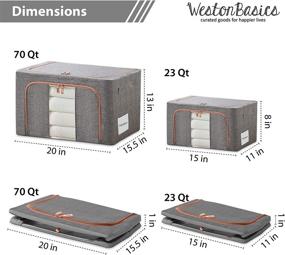 img 3 attached to WestonBasics Stackable Collapsible Organizer Containers Storage & Organization