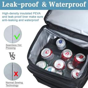 img 2 attached to Large Insulated Leakproof Backpack Cooler Bag for Picnics & Travel - Holds 45 Cans, Ideal for Men & Women