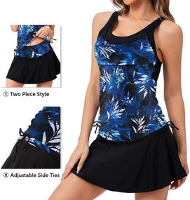 img 3 attached to 👙 Summer Mae Tankini Swimdress Control: Effortless Style and Comfort for Women's Swimsuits & Cover Ups