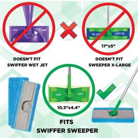 img 3 attached to 🧹 Efficient Cleaning with Reusable Mop Pads Compatible Swiffer Sweeper Mop (2-Pack)