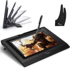img 4 attached to 🎨 Parblo Coast10 10.1" Digital Pen Tablet Display Drawing Monitor with Cordless and Battery-Free Pen: A Must-Have for Artists! Plus 4-Port USB3.0 Hub and Glove Included