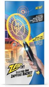 img 3 attached to 🪰 ZAP IT! Bug Zapper Racket: Rechargeable with Blue Light Attractant, Powerful 4,000 Volt, USB Charging Cable Included