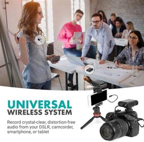 img 3 attached to 🎙️ Movo WMX-1 2.4GHz Wireless Lavalier Microphone System for DSLR Cameras, Camcorders, iPhone, Android Smartphones, and Tablets (Up to 200 ft Audio Range)