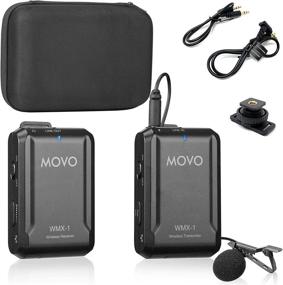 img 4 attached to 🎙️ Movo WMX-1 2.4GHz Wireless Lavalier Microphone System for DSLR Cameras, Camcorders, iPhone, Android Smartphones, and Tablets (Up to 200 ft Audio Range)