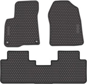 img 1 attached to 🚗 TeddyTT Heavy Duty Rubber Car Mats Compatible with CRV 2017-2020, All Weather Custom Fit Front and Rear Floor Liners with 3D High Edge Design to Prevent Dirt Entry - Set of 3