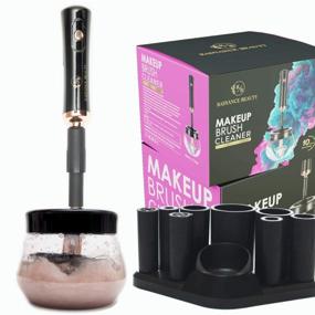 img 4 attached to 💦 Efficient Makeup Brush Cleaner and Dryer Machine with 8 Rubber Collars - Deep Wash and Dry in Seconds