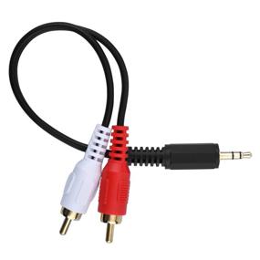 img 3 attached to eBoot 3.5mm Audio Cable Male to 2 RCA Male Cable: High-Quality Stereo Audio Y Cable Adapter, 6 Inch, 2 Pack