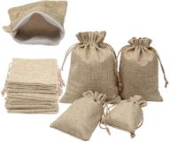 🎁 yukuntang 20 pcs burlap bags | wedding party jewelry favor gift candy drawstring pouch | ideal for arts, crafts, presents, snacks | perfect for christmas, thanksgiving | size: 6.7&#34;x9&#34; logo