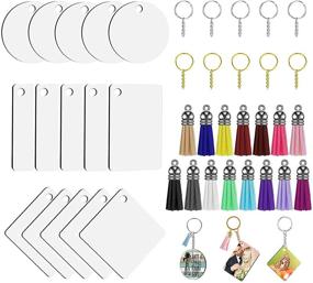 img 4 attached to Sublimation Keychain Double Side Printable Crafting