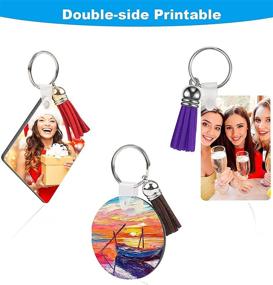img 1 attached to Sublimation Keychain Double Side Printable Crafting