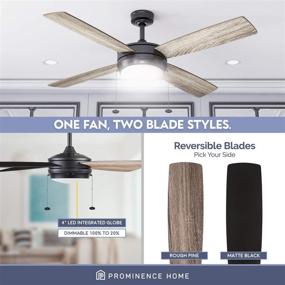 img 3 attached to 🌟 Stylish and Functional: Prominence Home 51635-01 Kailani Ceiling Fan, 52, Matte Black - Upgrade Your Space!