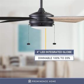 img 2 attached to 🌟 Stylish and Functional: Prominence Home 51635-01 Kailani Ceiling Fan, 52, Matte Black - Upgrade Your Space!