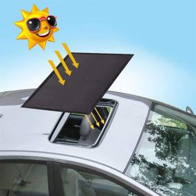 img 4 attached to 🚗 Premium Magnetic Car Sunroof Sun Shade: Breathable Mesh for Camping, Quick Install, UV Sun Protection - Ideal for Parking on Trips