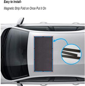 img 2 attached to 🚗 Premium Magnetic Car Sunroof Sun Shade: Breathable Mesh for Camping, Quick Install, UV Sun Protection - Ideal for Parking on Trips