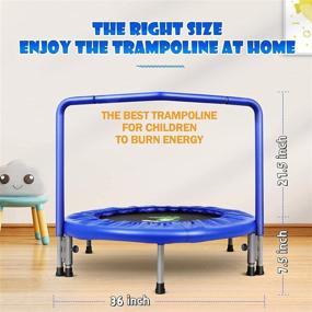 img 2 attached to 🌈 Fun and Safe BCAN Foldable Trampoline for Active Toddlers | Rebounder for Indoor and Outdoor Play