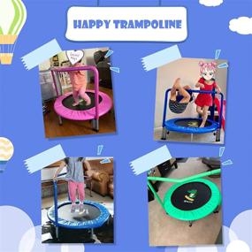 img 3 attached to 🌈 Fun and Safe BCAN Foldable Trampoline for Active Toddlers | Rebounder for Indoor and Outdoor Play