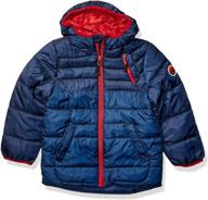 down blend puffer jacket for big chill boys logo