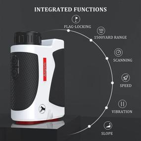 img 3 attached to Anyork Golf Rangefinder 6X Laser Range Finder 1500 Yard with Slope On/Off, Flag-Lock Tech with Vibration, Continuous Scan Support, Free Battery, Red/White/Black Color (Upgraded)