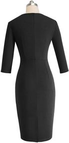 img 1 attached to 👗 Stunning VELJIE Women Vintage Wear to Work Knot Business Party Pencil Dress for Sophisticated Elegance