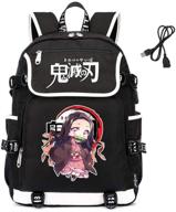 🎒 anime backpack for students | lanrena 3d print school bags with usb charging port | waterproof anime travel backpack ideal for teens, laptop, and books | style d logo