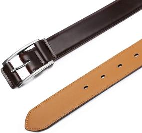 img 1 attached to Genuine Leather Dress Jeans Men's Belts: Bulliant Accessories that Exude Style