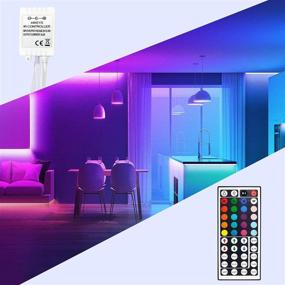 img 2 attached to 🛌 Enhance Your Bedroom Ambiance with 16.4ft LED Strip Lights: RGB Color Changing, Mood Lighting for Bedroom, TV and Gaming Room Decoration - SMD 5050