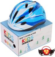 🚴 adjustable kids helmet for toddlers to youth (ages 3-7) - perfect gift packaging - multi-sport design with led safety light logo