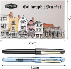 img 2 attached to 🖋️ GCQUILL Calligraphy Set Fountain Pens 7 Size Nibs + 36 Ink Cartridges - Complete Learning Kit for Beginners - Ideal for Calligraphy Lettering - Easy to Use - F736