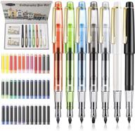 🖋️ gcquill calligraphy set fountain pens 7 size nibs + 36 ink cartridges - complete learning kit for beginners - ideal for calligraphy lettering - easy to use - f736 logo