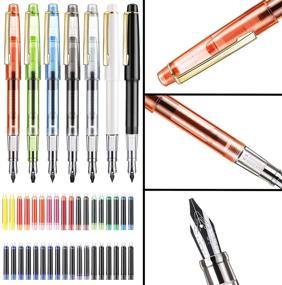 img 3 attached to 🖋️ GCQUILL Calligraphy Set Fountain Pens 7 Size Nibs + 36 Ink Cartridges - Complete Learning Kit for Beginners - Ideal for Calligraphy Lettering - Easy to Use - F736